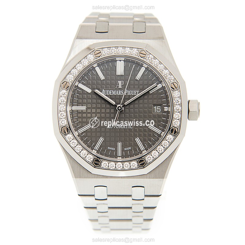 Audemars Piguet 15451ST.ZZ.1256ST.02 Automatic - Steel Case - Gray Dial - Diamond Accents - View 2
