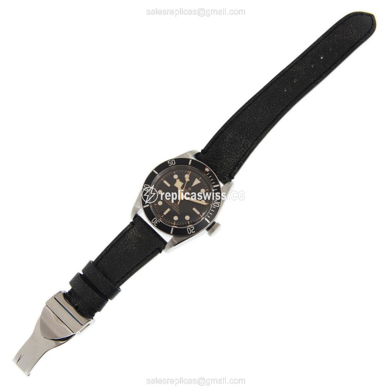 Rolex Heritage Ranger Replica - Automatic - Black Dial - Leather Strap - Clasp - View 2