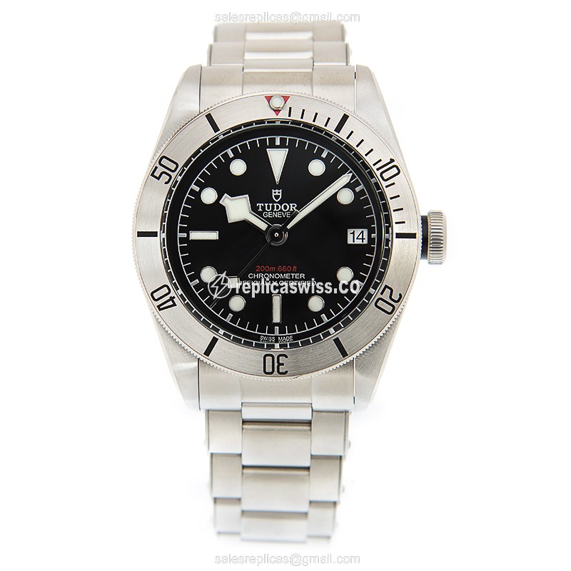Tudor Black Bay Steel Replica - Auto - Steel - Black Dial - View 2