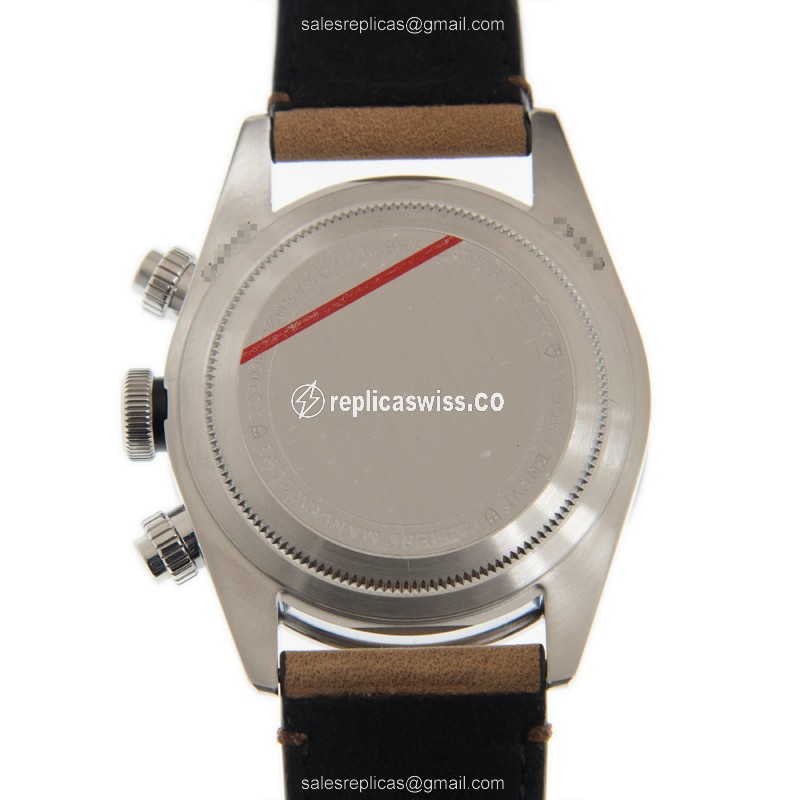 Tudor Black Bay Chrono - Automatic - Stainless - Black Dial - Brown Leather Strap - View 3