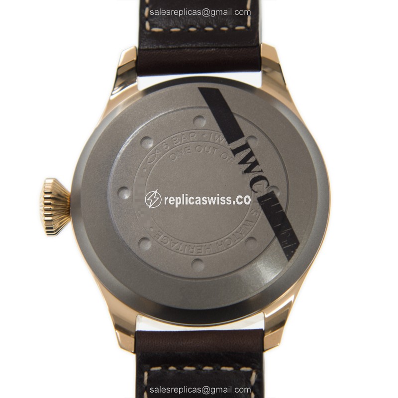 IWC PILOTS Automatic - Bronze Case - Black Dial - Brown Cowhide - Buckle Clasp - View 3