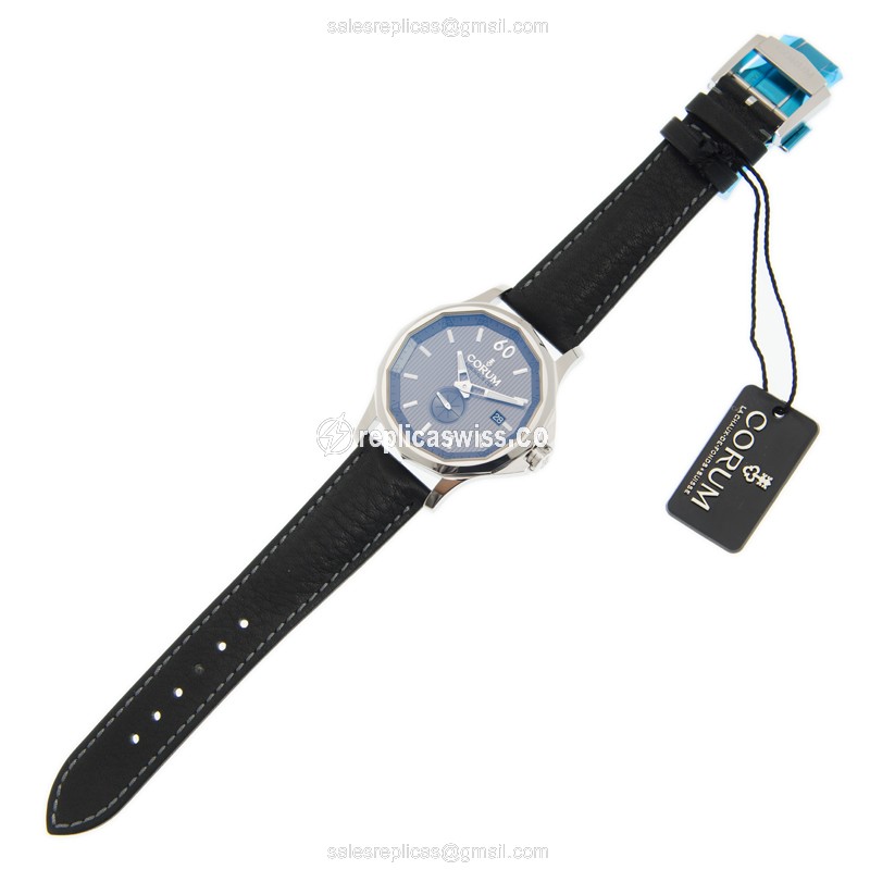 Corum Admiral's Cup Replica - Automatic - Stainless Steel - Gray Dial - Leather Strap - View 2