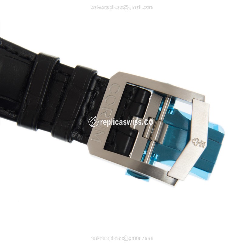 Corum Heritage Replica - Automatic - Stainless Steel - Black Dial - Leather Strap - View 4