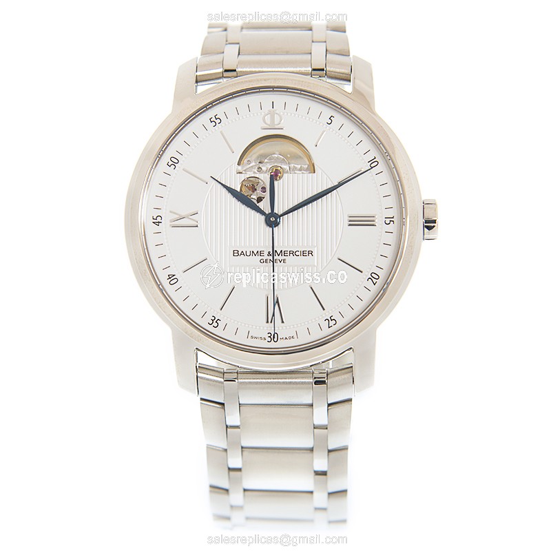 Baume & Mercier CLASSIMA - Automatic - Steel - White Dial - Silver Band - Sapphire Crystal - View 2