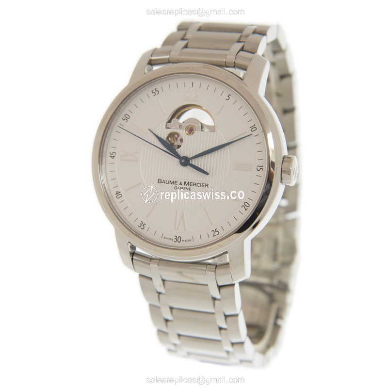 Baume & Mercier CLASSIMA - Automatic - Steel - White Dial - Silver Band - Sapphire Crystal - View 3