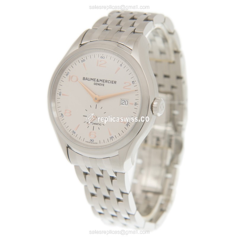 Baume & Mercier M0A10141 CLIFTON - Automatic - Steel Case - Silver Dial - Steel Band - View 3
