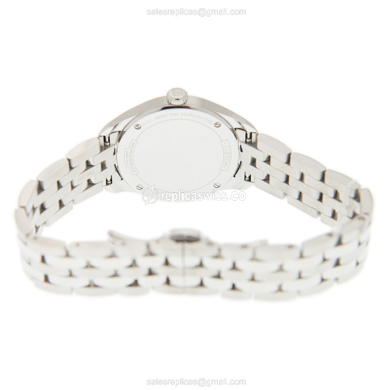 Baume & Mercier M0A10176 CLIFTON Quartz - White Dial - Steel Case - Silver Strap - View 4