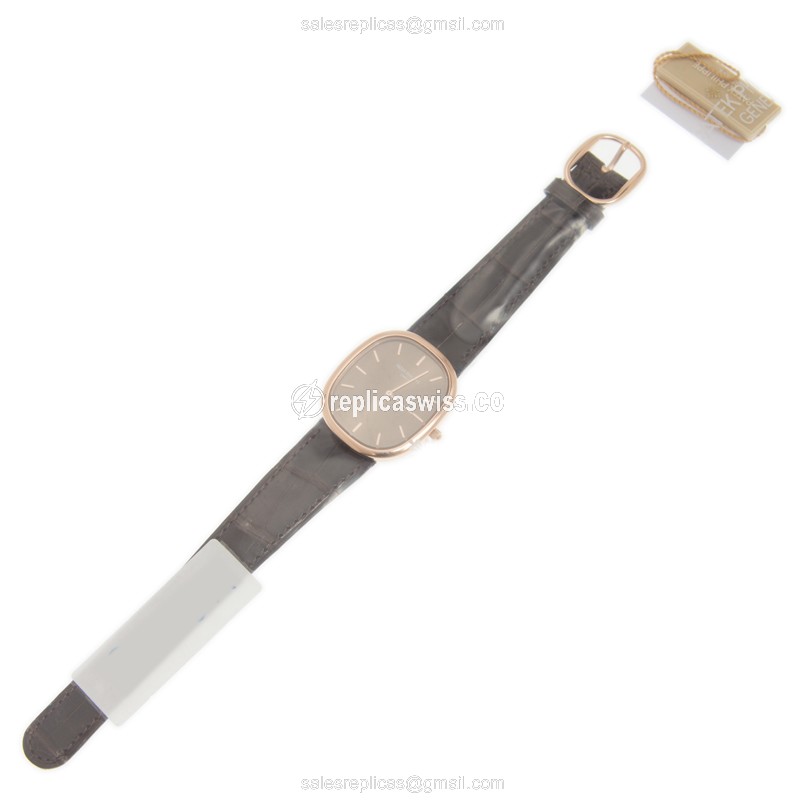 Patek Philippe 3738/100R-001 Replica - Automatic - 18kt Rose Gold - Brown Dial, Brown Alligator Strap - View 2