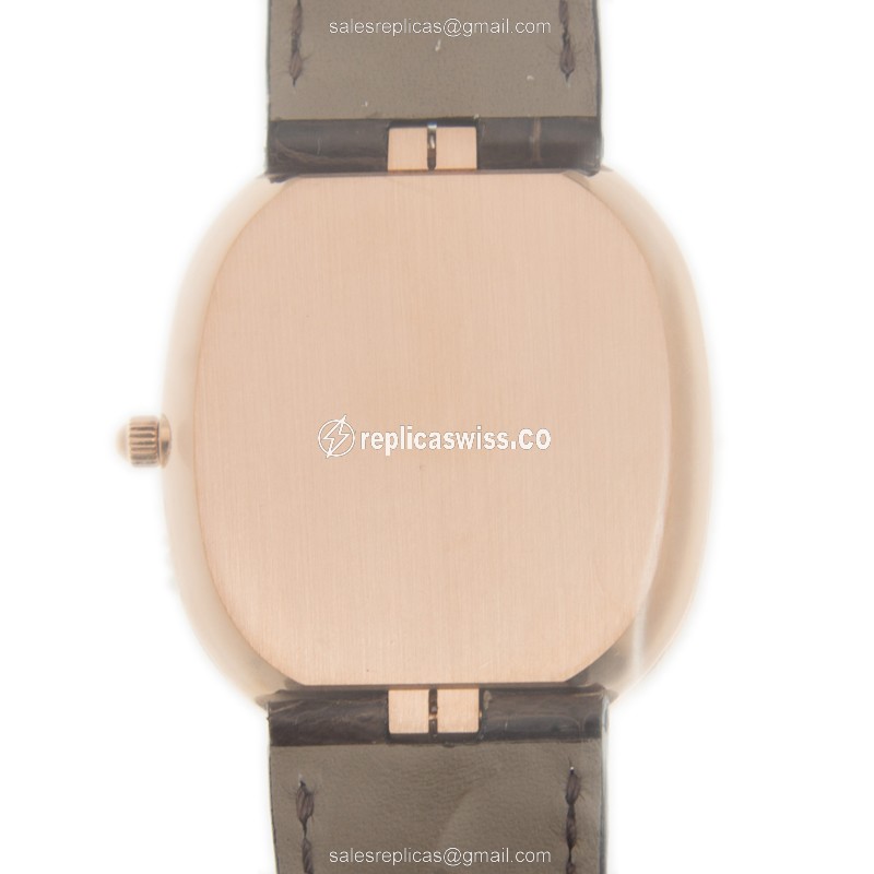 Patek Philippe 3738/100R-001 Replica - Automatic - 18kt Rose Gold - Brown Dial, Brown Alligator Strap - View 3