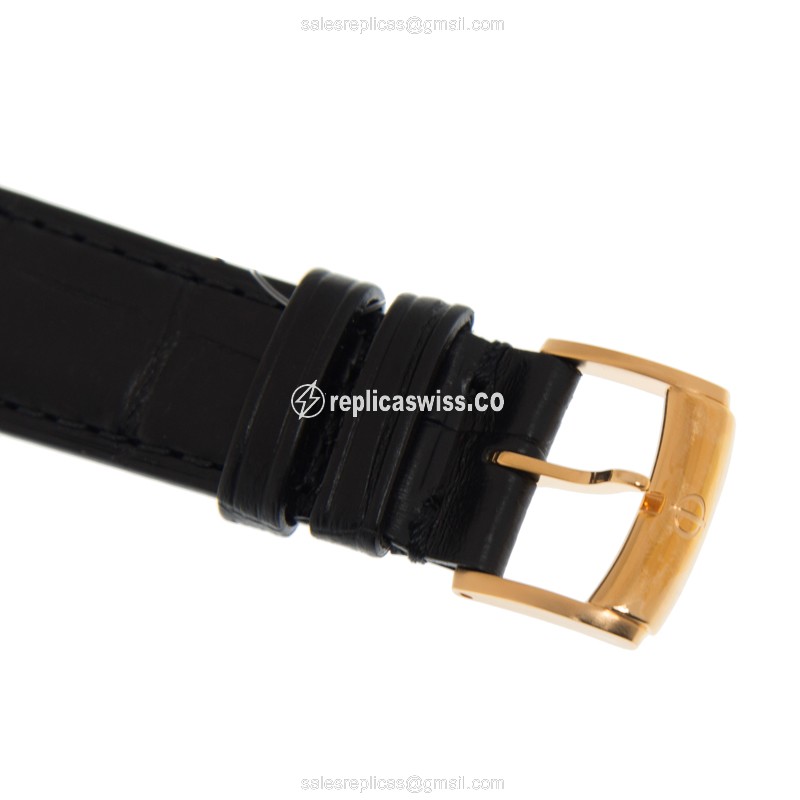 Baume & Mercier CLASSIMA Replica - Automatic - 18kt Rose Gold - White Dial - Black Alligator Strap - View 4