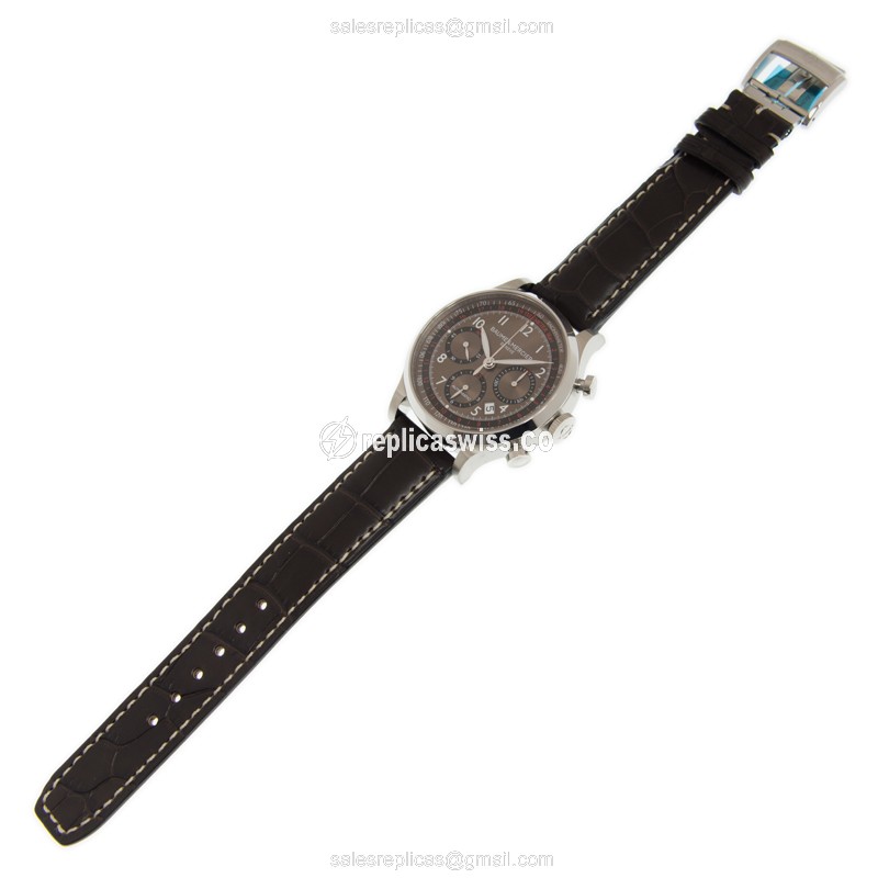 Baume & Mercier M0A10043 CapeLand Replica - Automatic Movement - Stainless Steel Case - Brown Dial & Brown Alligator Strap - View 2