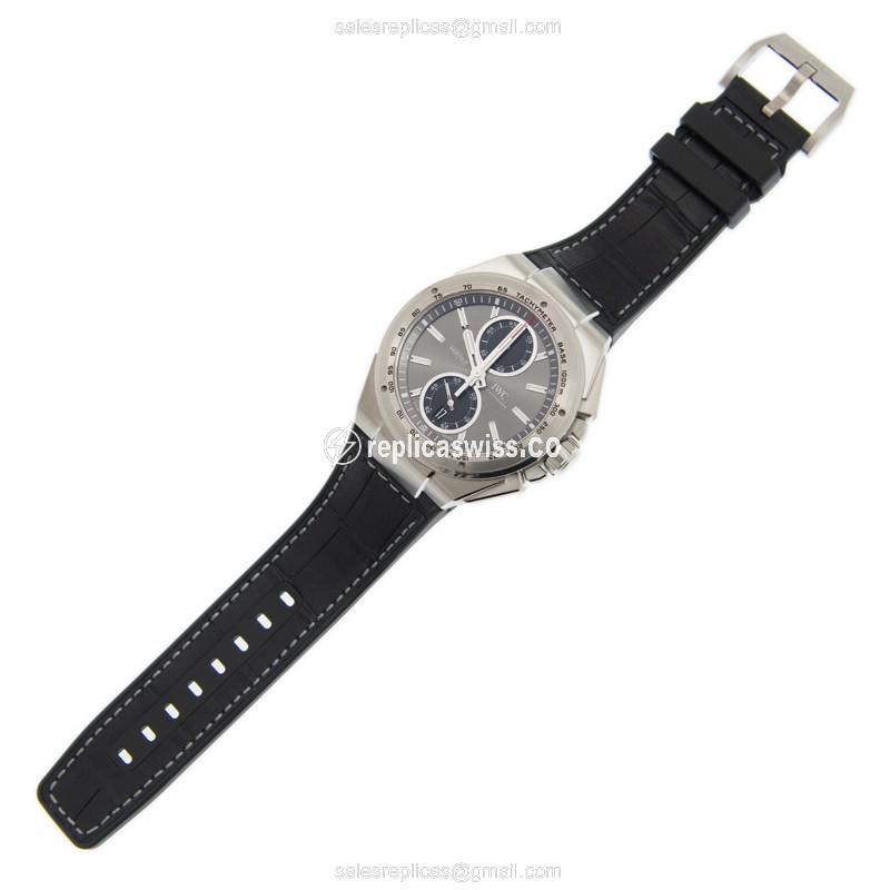 IWC Ingenieur Replica - Automatic - Stainless Steel - Gray Dial - Black Rubber Strap - View 2
