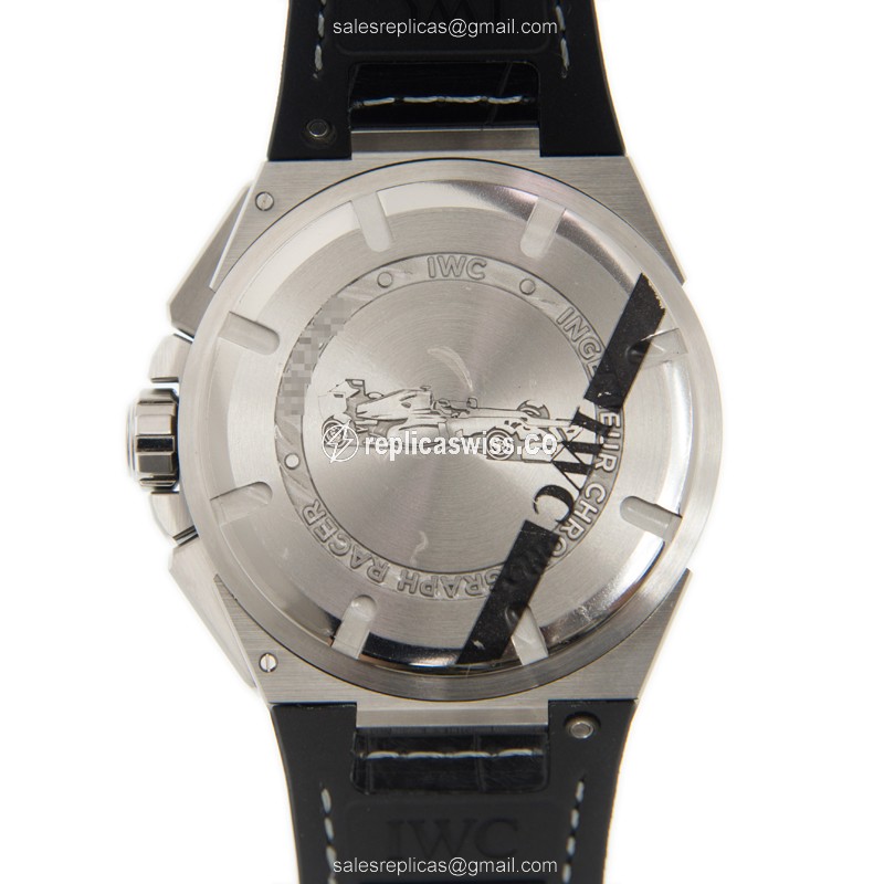IWC Ingenieur Replica - Automatic - Stainless Steel - Gray Dial - Black Rubber Strap - View 3