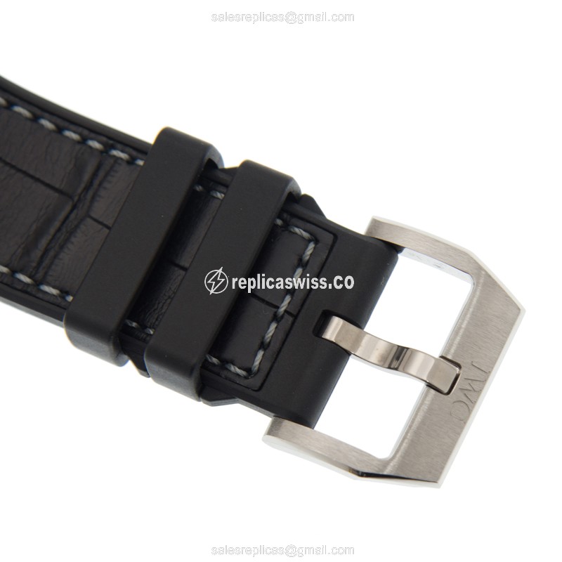 IWC Ingenieur Replica - Automatic - Stainless Steel - Gray Dial - Black Rubber Strap - View 4