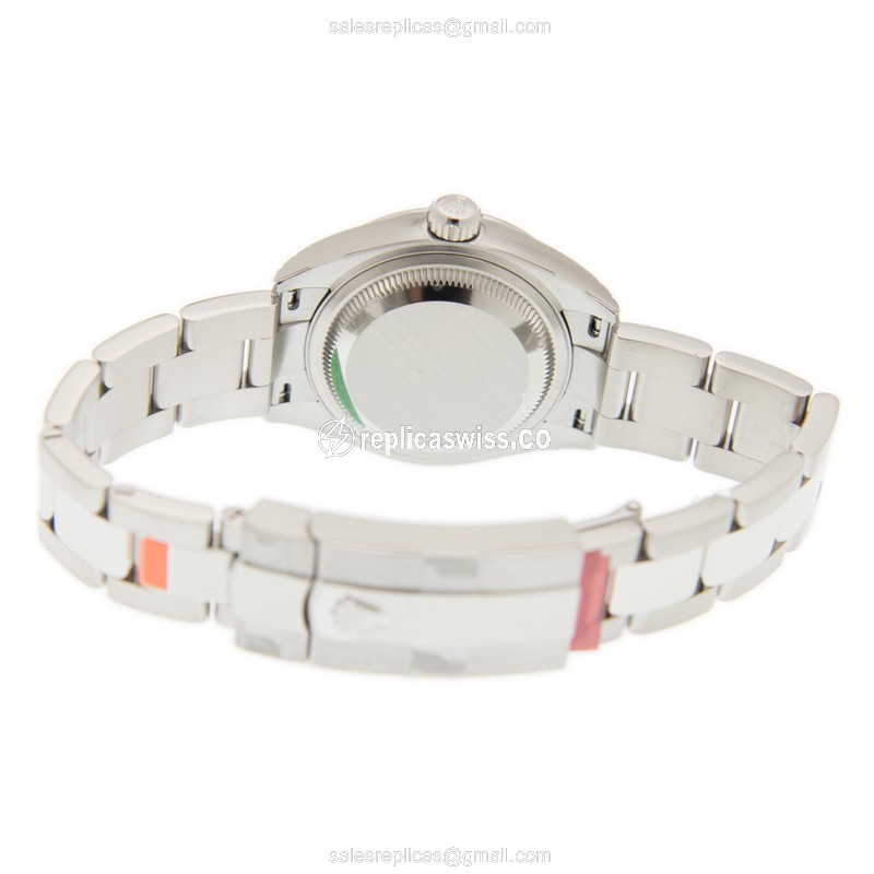Rolex Lady Datejust Replica - Automatic - Pink Dial on Silver Steel Strap - View 4