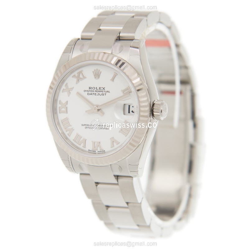 Rolex Datejust Replica - White Gold | Steel Case | Automatic Movement - View 3