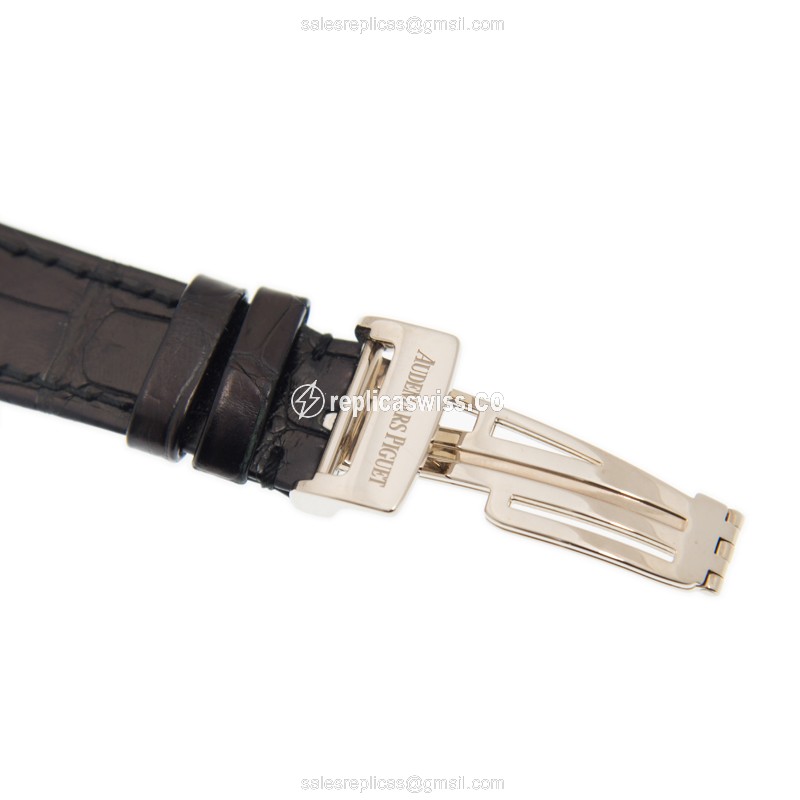 Audemars Piguet Jules Audemars 26561BC.OO.D002CR.01 - Manual Wind - 18kt White Gold Case - White Dial - Black Alligator Strap - View 4