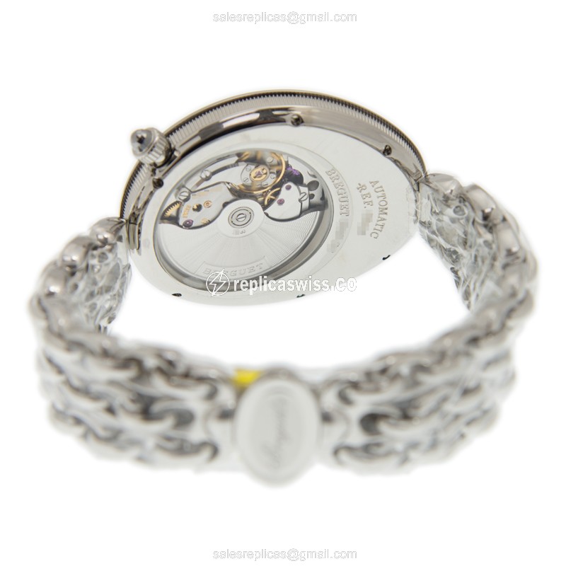 Breguet Reine de Naples Replica - Automatic - Stainless Steel Case - White Dial - Silver Steel Strap - View 4