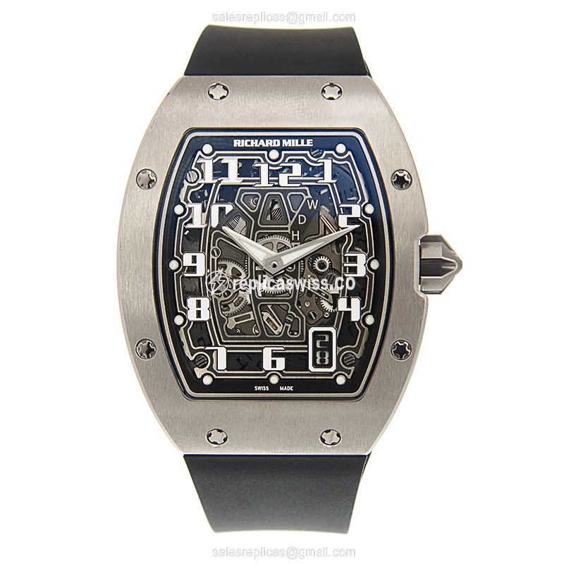 Richard Mille RM67-01 - Extra Flat - Automatic - Titanium Case - Black Dial - Rubber Strap - Buckle Clasp - View 2