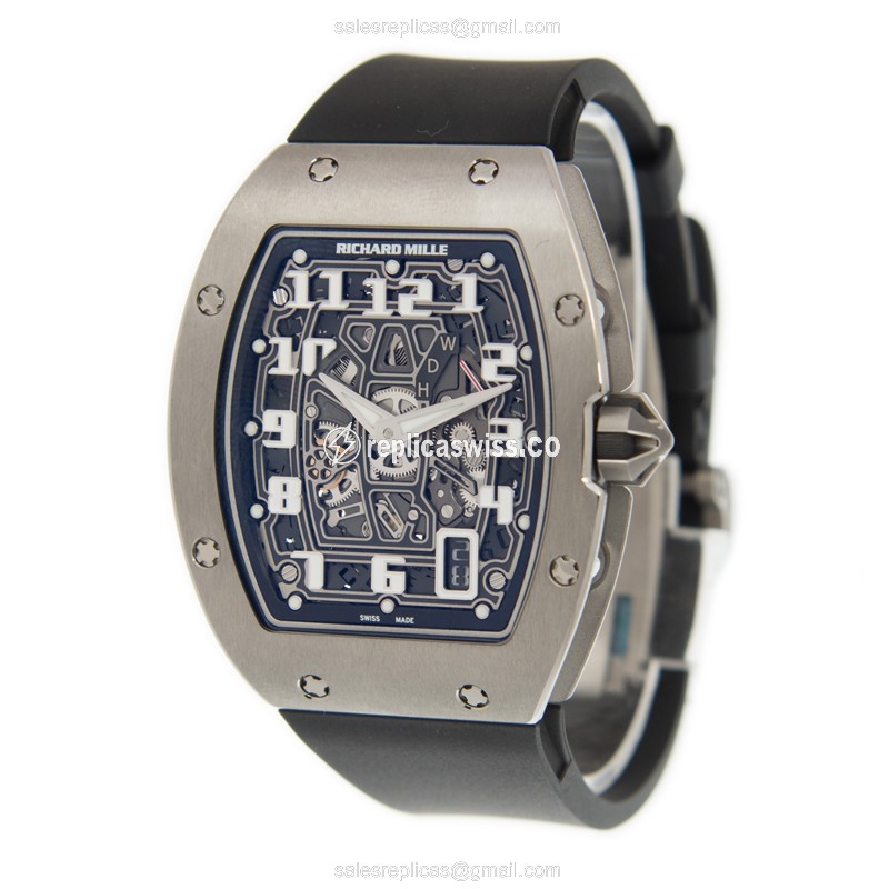 Richard Mille RM67-01 - Extra Flat - Automatic - Titanium Case - Black Dial - Rubber Strap - Buckle Clasp - View 3