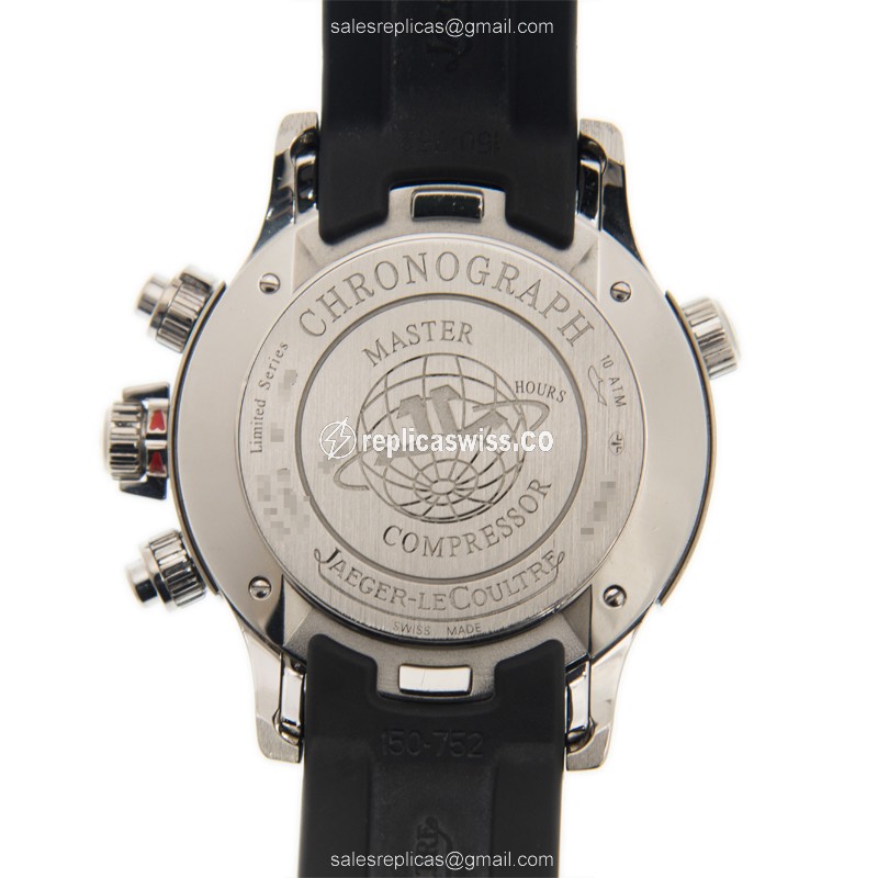 Jaeger-Lecoultre Q1766440 Replica - Ultra Thin - Automatic - Platinum - Gray Dial - Black Rubber Strap - View 3