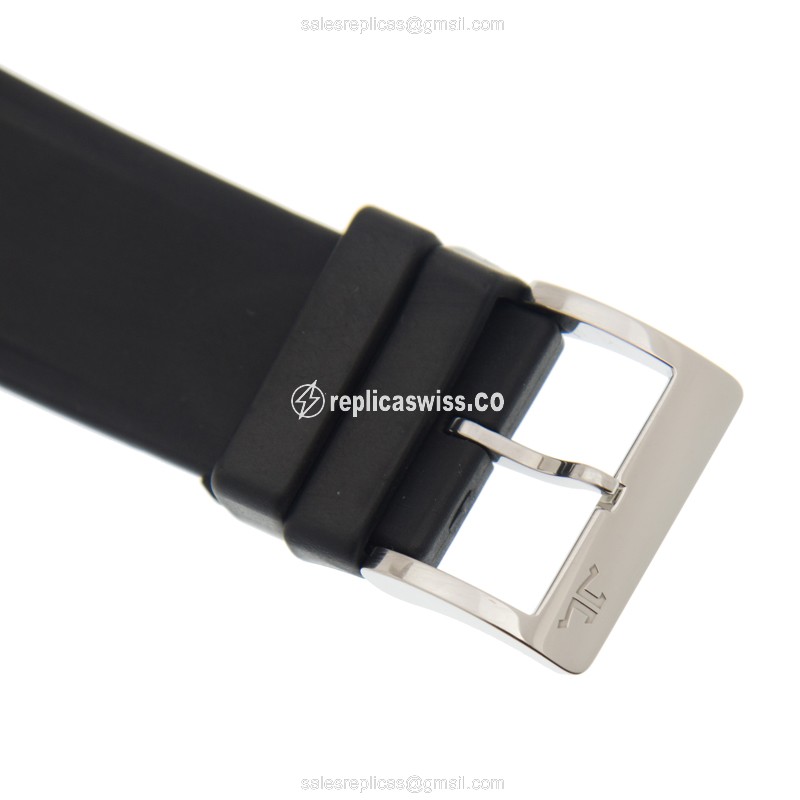 Jaeger-Lecoultre Q1766440 Replica - Ultra Thin - Automatic - Platinum - Gray Dial - Black Rubber Strap - View 4