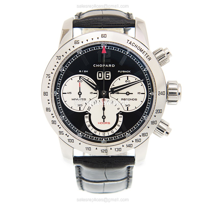 Chopard CHOPARD Tachometer - Automatic - Steel - Black Dial - Leather Strap - View 2