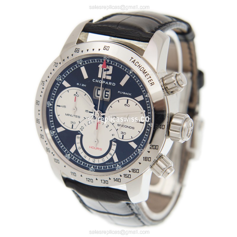 Chopard CHOPARD Tachometer - Automatic - Steel - Black Dial - Leather Strap - View 3