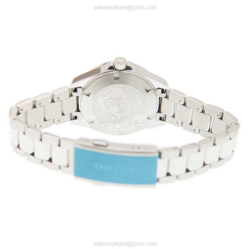 Tag Heuer AQUARACER Quartz - White Dial - Steel Case - Silver Steel Strap - View 4