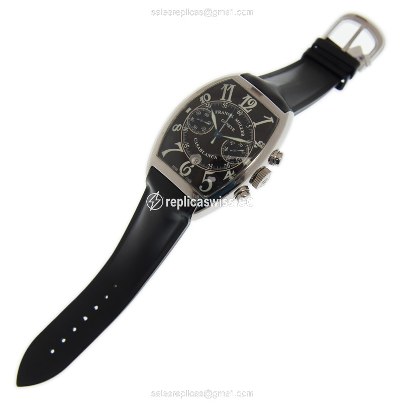 Franck Muller 8885 CC DT Automatic - Black Dial - Steel Case - Rubber Strap - View 2