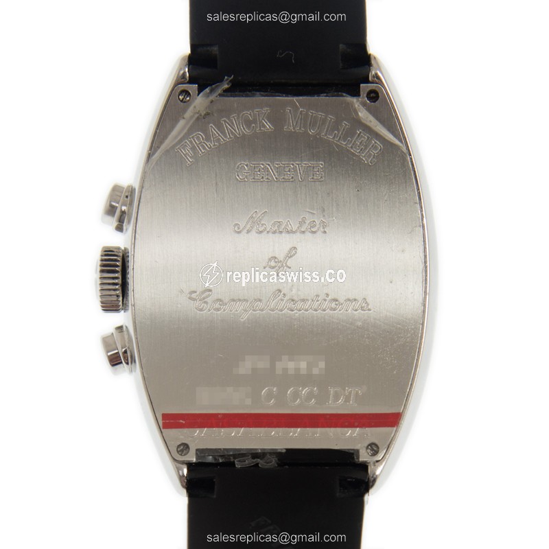 Franck Muller 8885 CC DT Automatic - Black Dial - Steel Case - Rubber Strap - View 3
