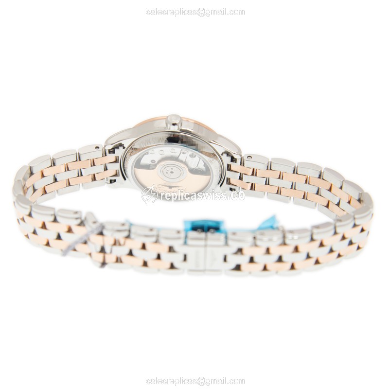 Longines L4.874.3.99.7 Replica - Automatic - 18kt Rose Gold & Steel Case - White Dial - View 3