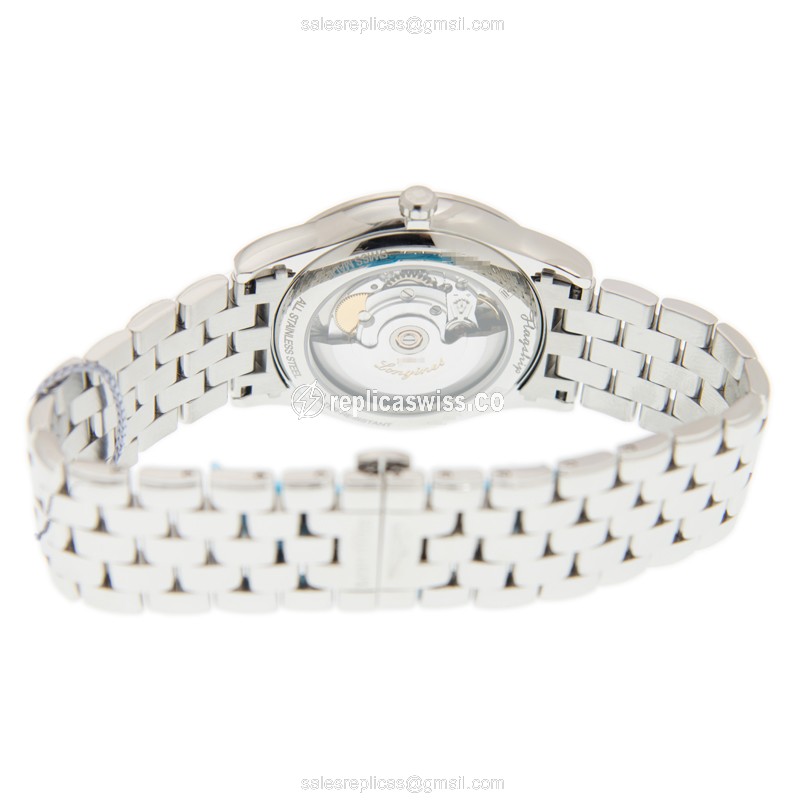 Longines Flagship Automatic - Stainless Steel Case - White Dial - Silver Steel Strap - View 4