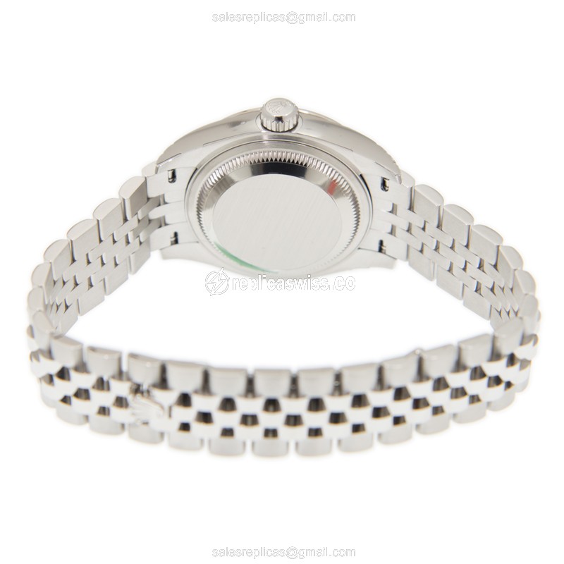 Rolex Lady Datejust Replica - Automatic - Silver Steel - Silver Dial - 27mm - View 4