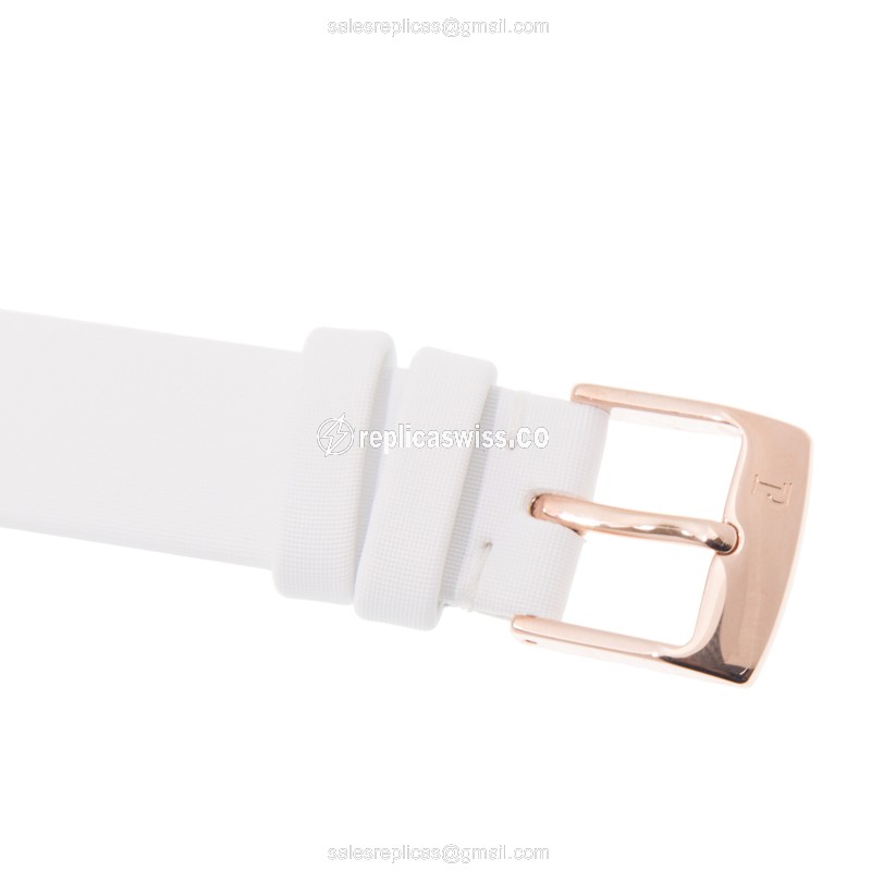 Piaget POSSESSION Quartz 18kt Rose Gold - Silver Dial - Leather White Strap - Buckle Clasp - View 4