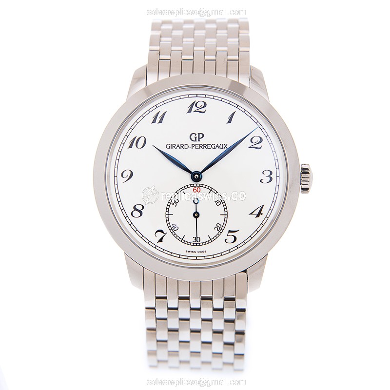 Girard Perregaux 1966 Replica - Automatic - 18kt White Gold - White Dial - Silver Clasp - View 2