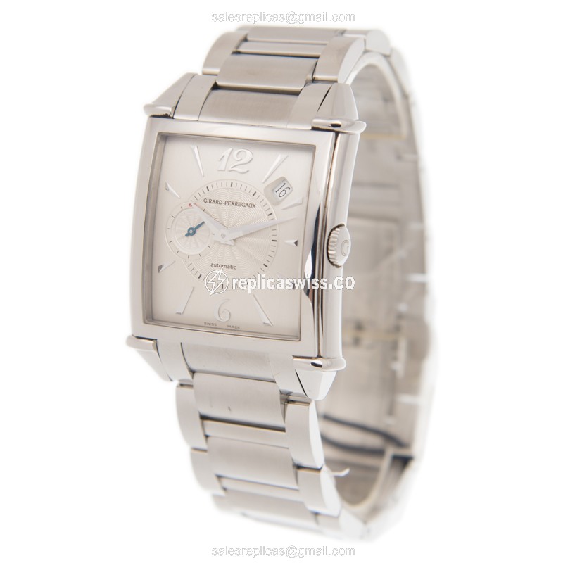 Girard Perregaux 25835-11-161-11A - Vintage 1945 - Automatic - Silver Dial - Steel Case & Band - View 3