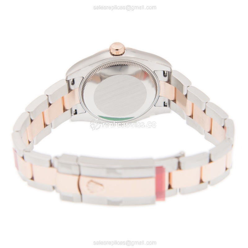 Rolex Datejust Replica - Automatic - Pink Dial on 18kt Steel & Gold Strap - View 4