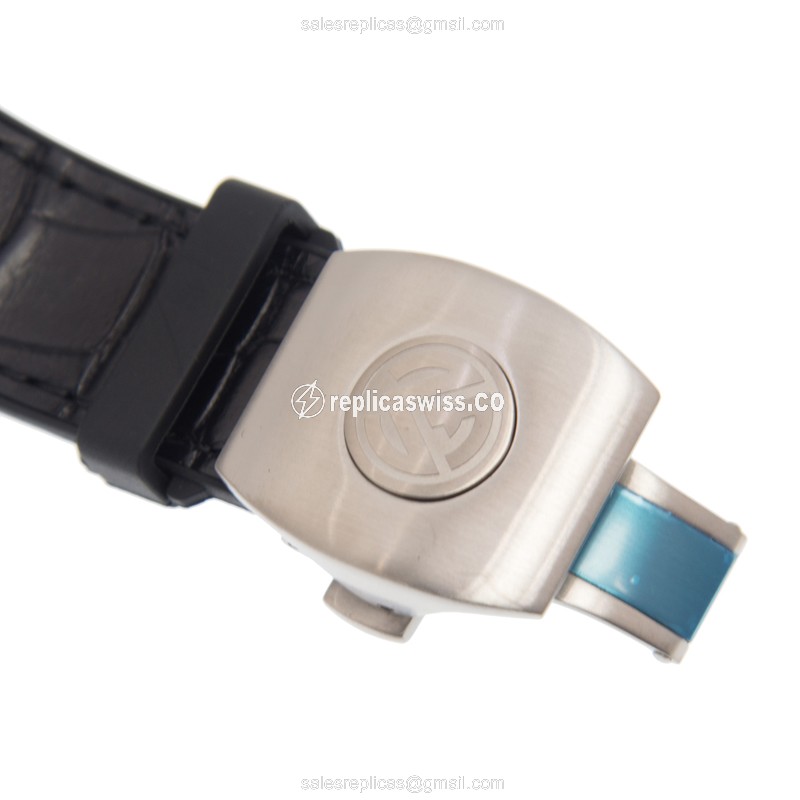 Franck Muller V 45 CC DT TT BRNR VANGUARD Auto - Black Dial - Steel Case - Leather Strap - View 4
