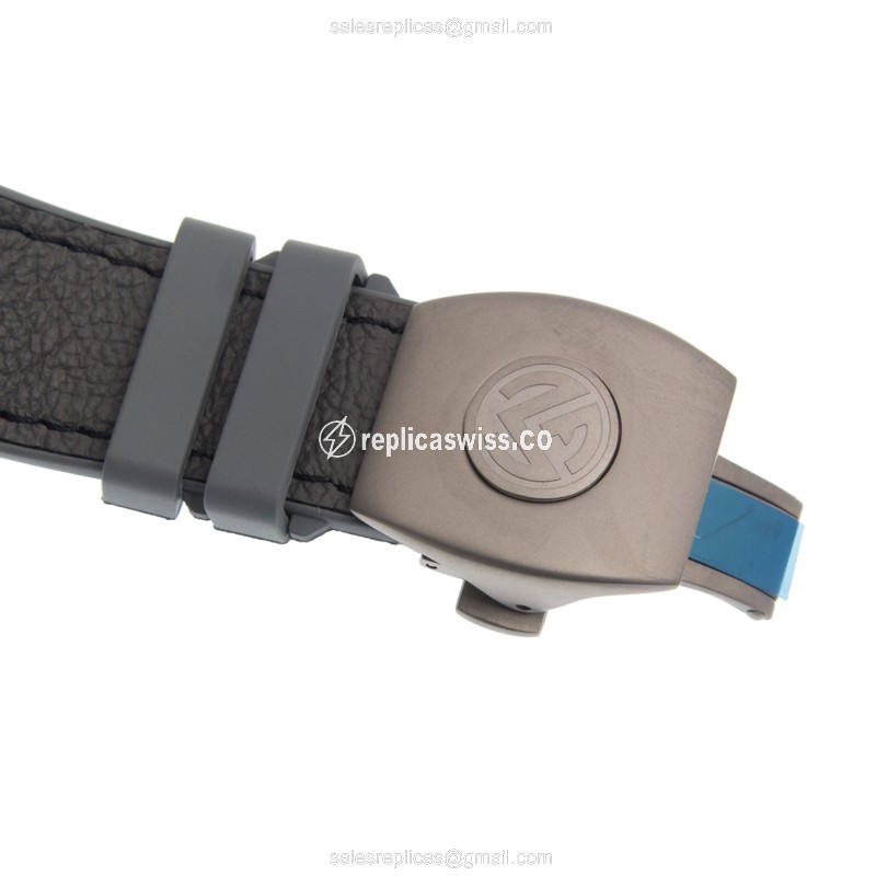 Franck Muller V 45 SC DT CAMOU TT.MC.TT VANGUARD - Automatic - Steel Case - Gray Dial - Leather Strap - View 4