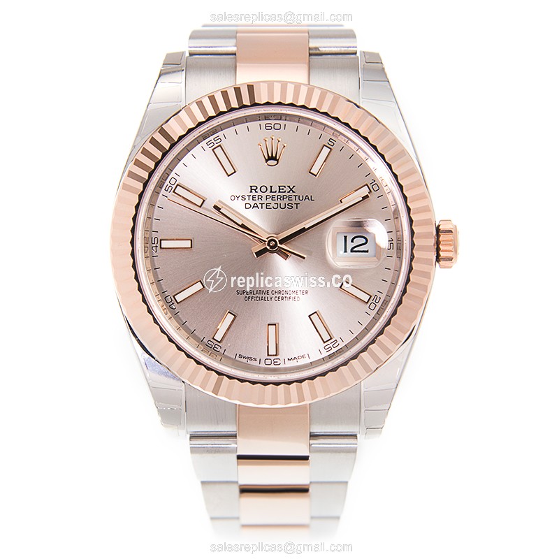 Rolex DATEJUST Replica - Automatic - Gold & Steel - 40mm Case - View 2