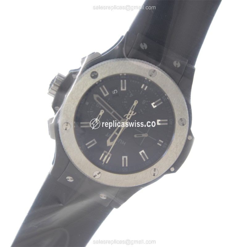 Hublot Big Bang Replica - Quartz - Ceramic - Black - View 2