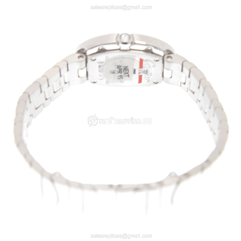 Cartier WB520006 Replica - Quartz - 18kt White Gold - Diamond - White Dial - Silver Clasp - View 4