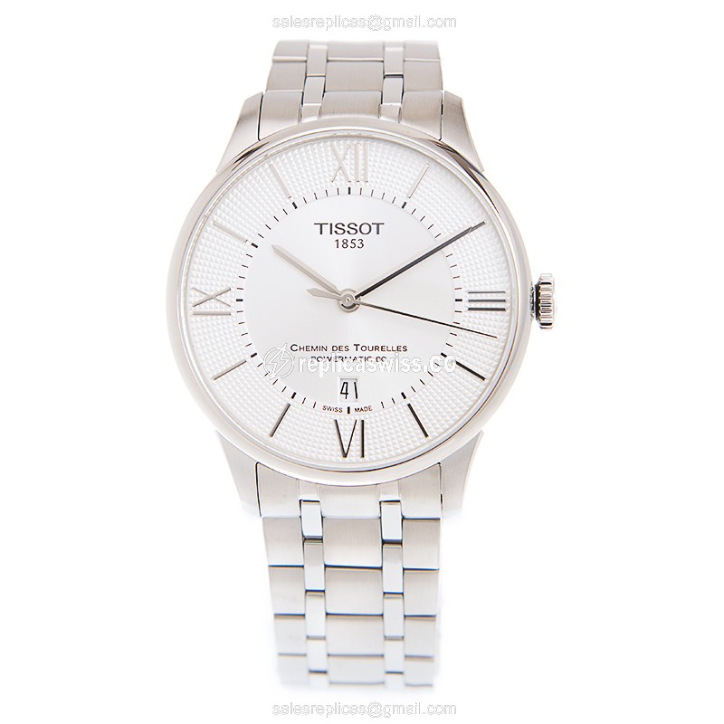 Tissot T-CLASSIC Replica - Automatic - Stainless Steel - White Dial - Silver Clasp - View 2