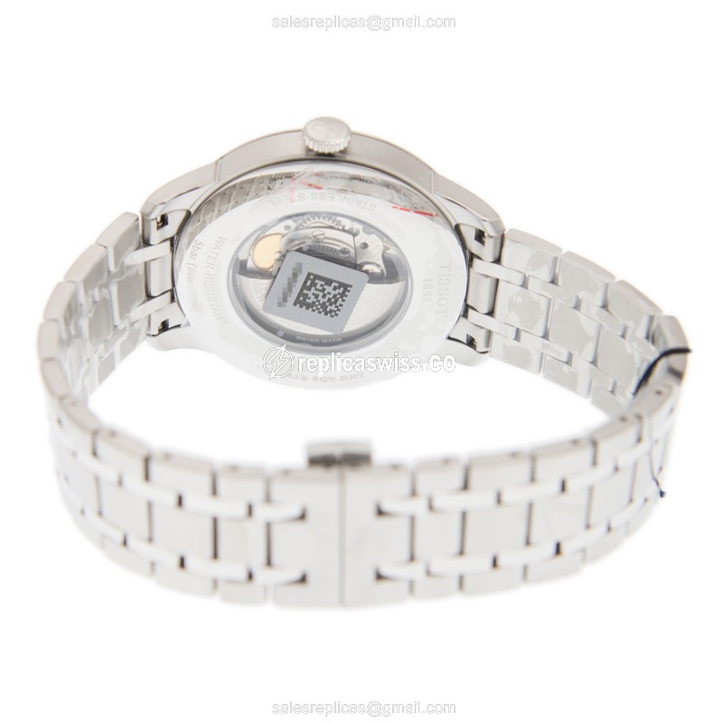 Tissot T-CLASSIC Replica - Automatic - Stainless Steel - White Dial - Silver Clasp - View 3