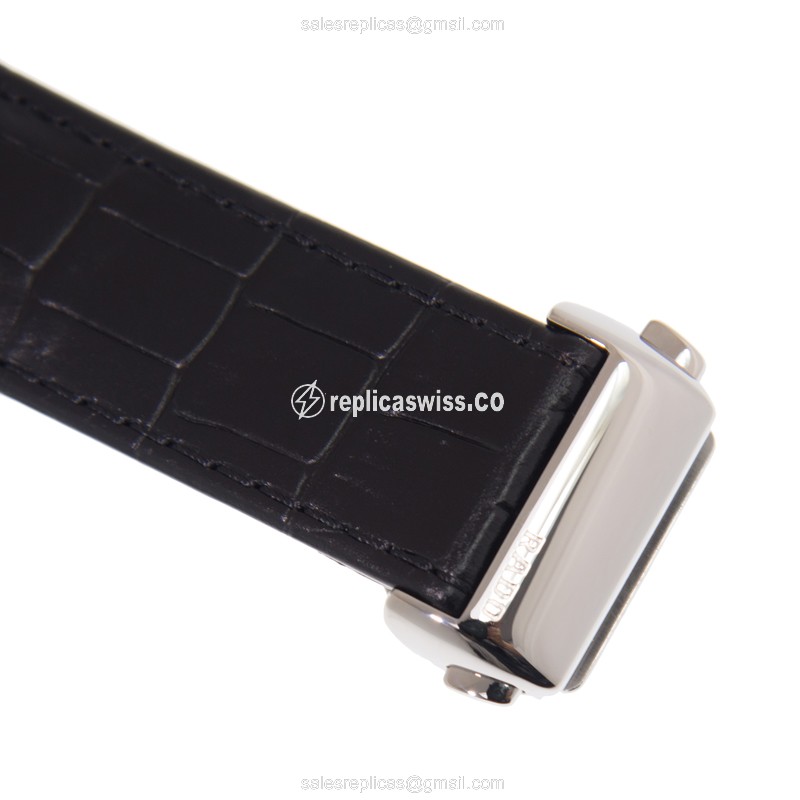 Rado CENTRIX Automatic - Steel Case - White Dial - Black Leather Strap - View 4
