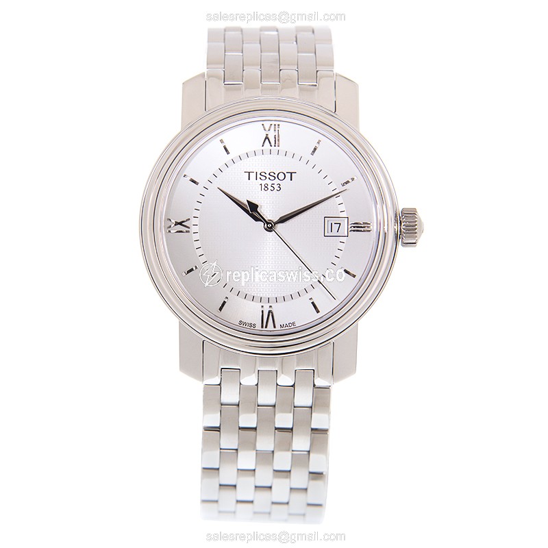 Tissot T-CLASSIC Quartz Steel - Silver Dial - Steel Strap - Clasp - View 2