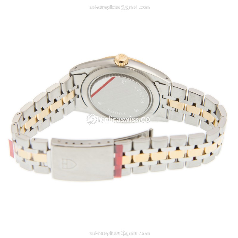 Tudor PRICE DATE-DAY Replica Watch - Automatic - Gold-Steel - View 4