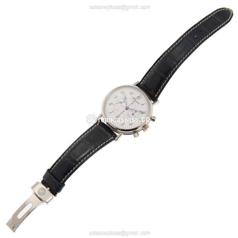 Breguet 5247BB/29/9V6 Classic - Manual Wind - 18kt Gold - White Dial - Black Leather Strap - View 2