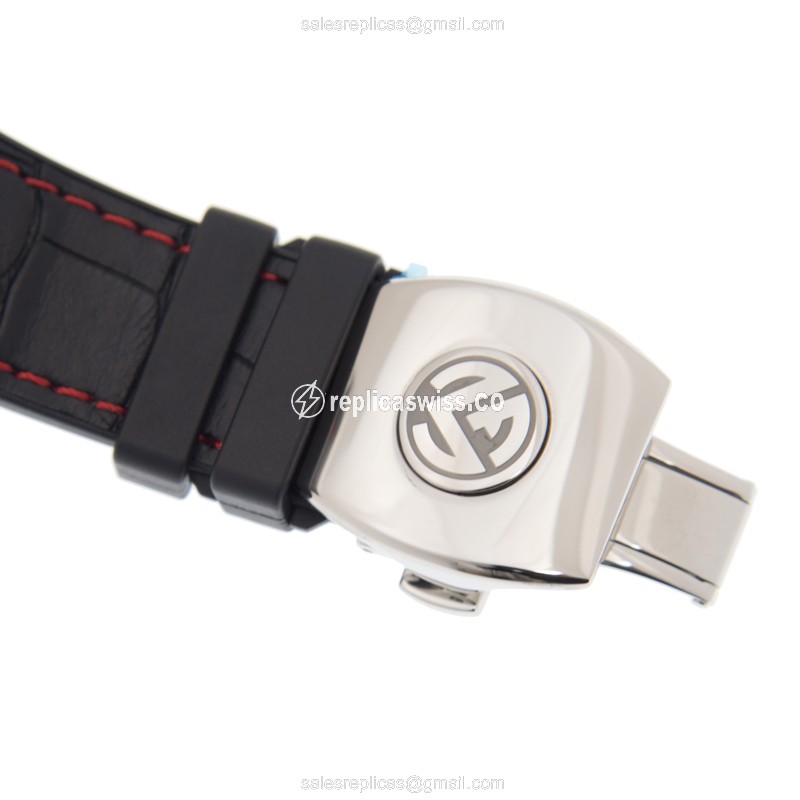 Franck Muller V45 CC DT AC.NR Vanguard Replica - Automatic - Black Dial, Leather Strap - View 4
